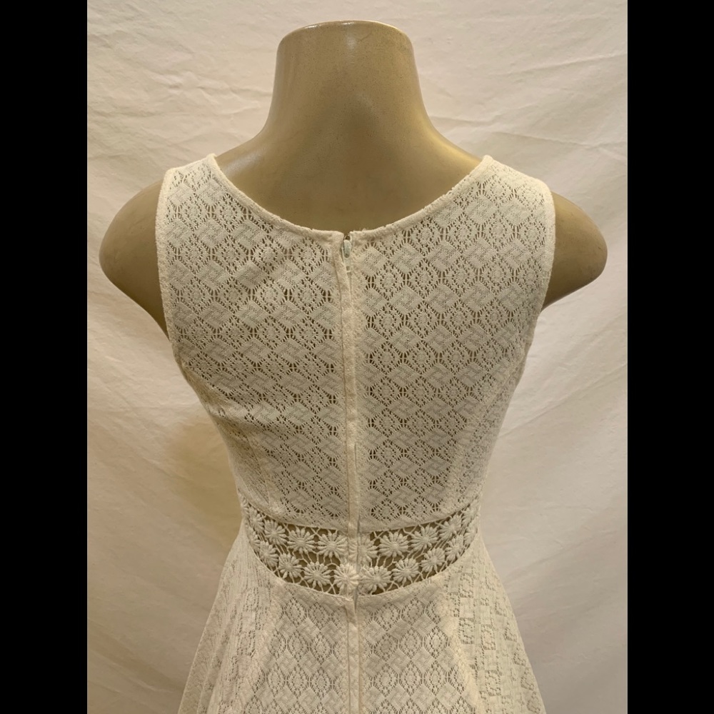 Free People Size 4 Ivory Sleeveless Skater Dress - Picture 7 of 11